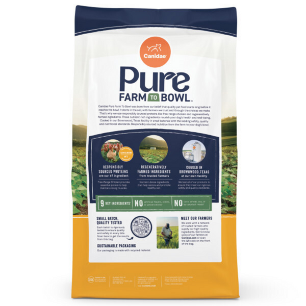 Canidae Pure Farm To Bowl Senior Free-Range Chicken, Sweet Potato & Garbanzo Bean Recipe Dog Food