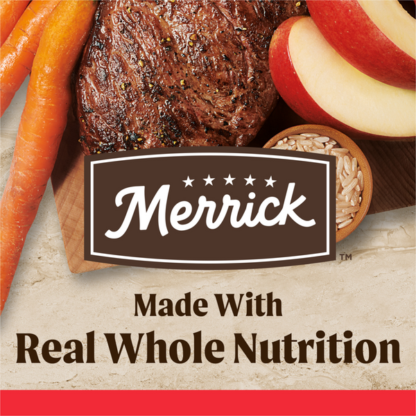 Merrick Healthy Grains Premium Adult Dry Dog Food, Wholesome And Natural Kibble With Beef And Brown Rice