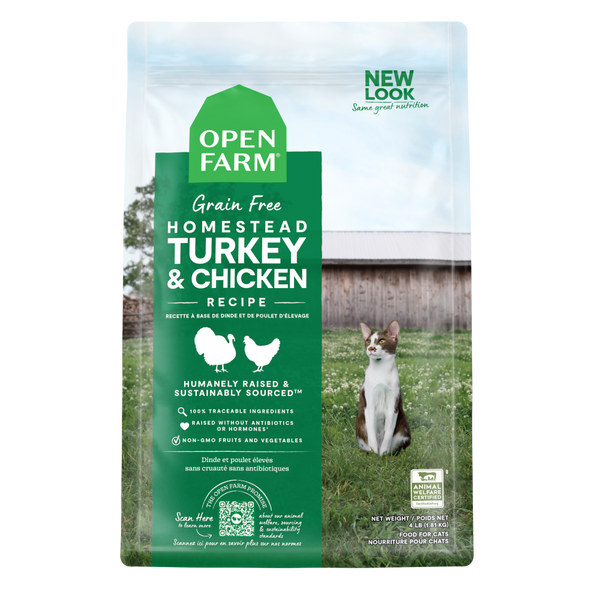 Open Farm Grain Free Homestead Turkey and Chicken Dry Cat Food