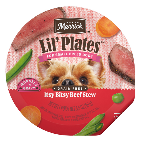 Merrick Lil' Plates Adult Small Breed Grain Free Itsy Bitsy Beef Stew Canned Dog Food