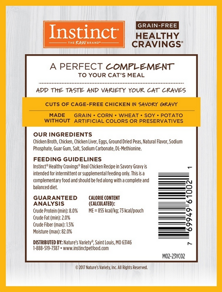 Instinct Healthy Cravings Grain Free Chicken Wet Cat Food Topper