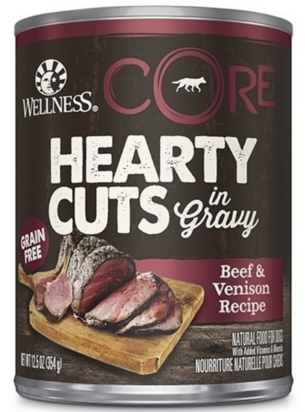 Wellness CORE Natural Grain Free Hearty Cuts Beef and Venison Canned Dog Food