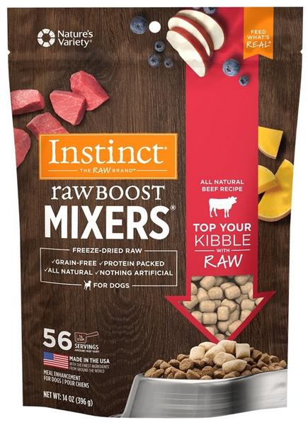 Instinct Raw Boost Mixers Grain Free Freeze Dried Beef Dog Food Topper