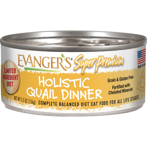 Evanger's Super Premium Holistic Quail Dinner Canned Cat Food