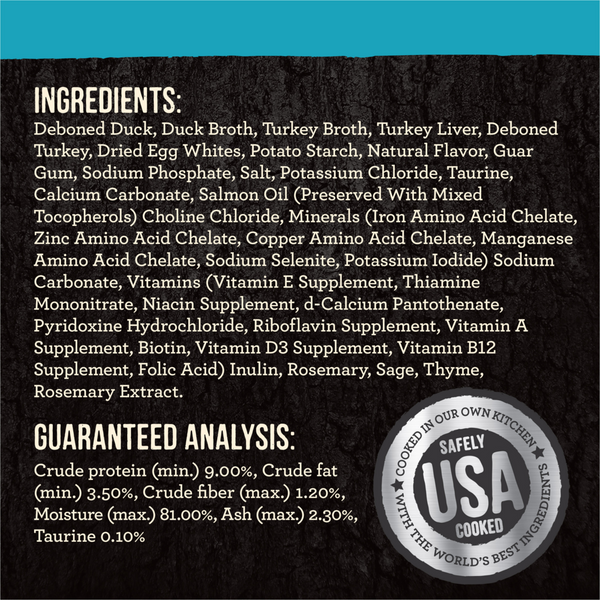 Merrick Backcountry Grain Free Gluten Free Premium High Protein Wet Cat Food, Duck Recipe Cuts With Gravy