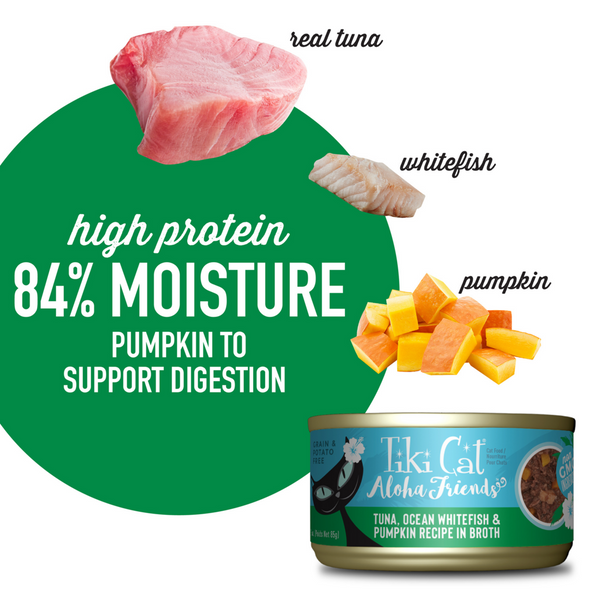 Tiki Cat Friends Tuna Ocean Whitefish and Pumpkin Wet Cat Food