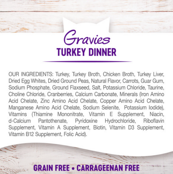 Wellness Natural Grain Free Gravies Turkey Dinner Canned Cat Food