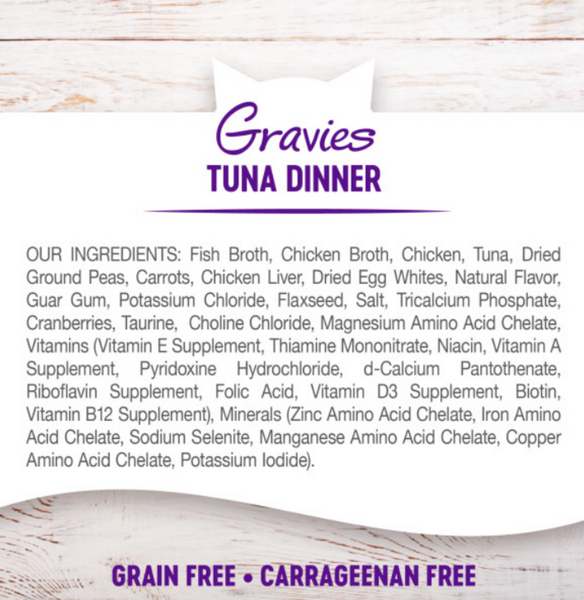 Wellness Natural Grain Free Gravies Tuna Dinner Canned Cat Food