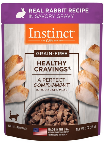 Instinct Healthy Cravings Grain Free Real Rabbit Recipe Natural Wet Cat Food Topper