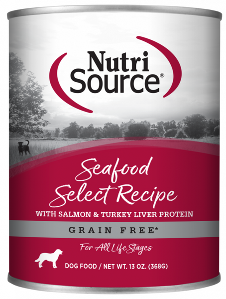 NutriSource Grain Free Seafood Select Formula Canned Dog Food