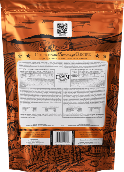 Fromm Four Star Chicken au Frommage Recipe Dry Dog Food