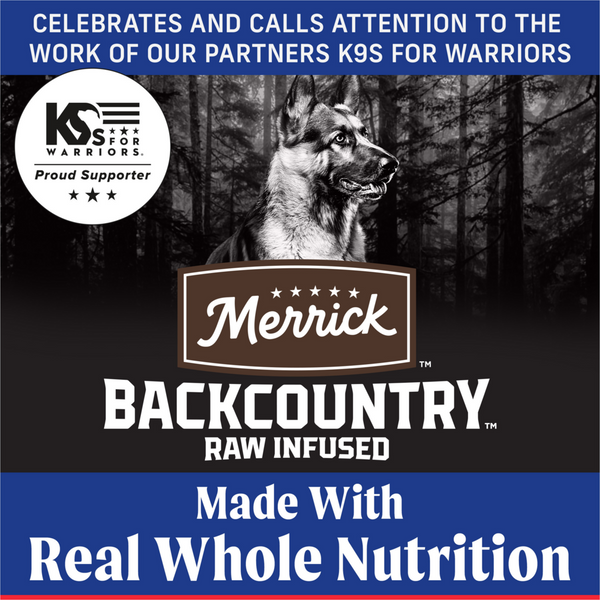 Merrick Backcountry Grain Free Dry Adult Dog Food, Kibble With Freeze Dried Raw Pieces Heros Banquet Recipe