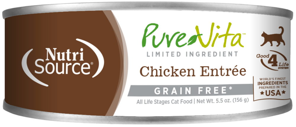 PureVita Grain Free 96% Real Chicken Entree Canned Cat Food