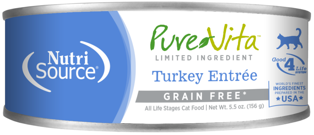 PureVita Grain Free 96% Real Turkey Entree Canned Cat Food