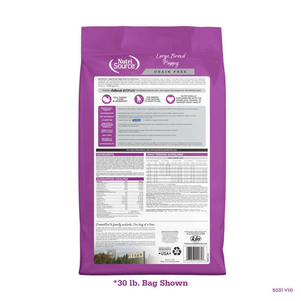 NutriSource Grain Free Large Breed Puppy Recipe Dry Dog Food