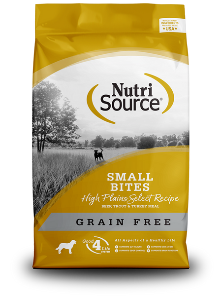 NutriSource Grain Free High Plains Select Small Bites Dry Dog Food