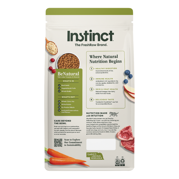 Instinct Be Natural Lamb and Oatmeal Dry Dog Food