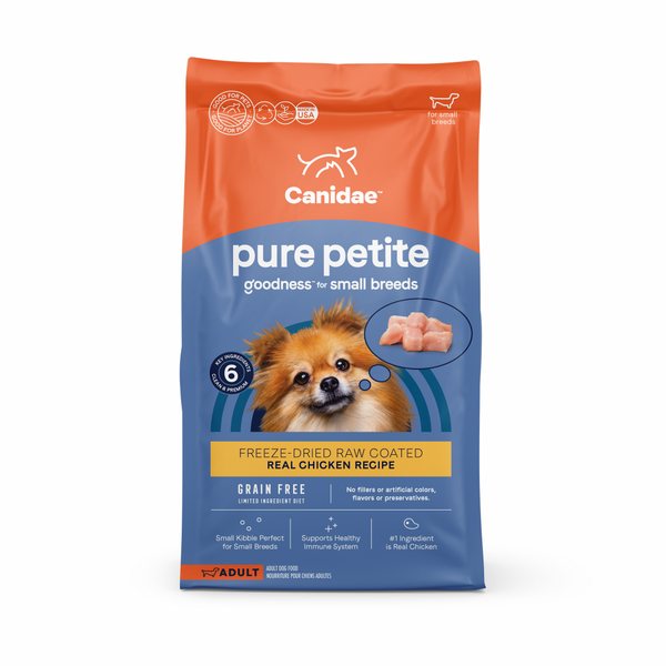 Canidae Pure Petite Freeze-Dried Raw Coated Dog Food for Small Breeds, Real Chicken