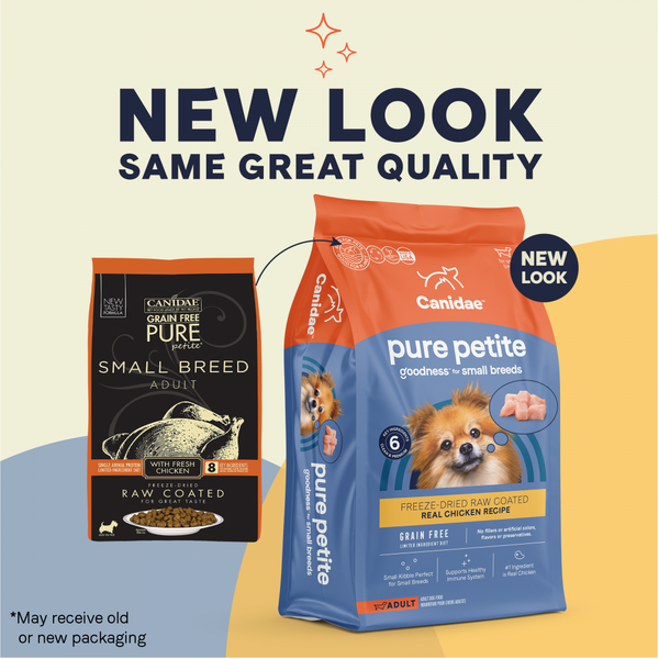 Canidae Pure Petite Freeze-Dried Raw Coated Dog Food for Small Breeds, Real Chicken