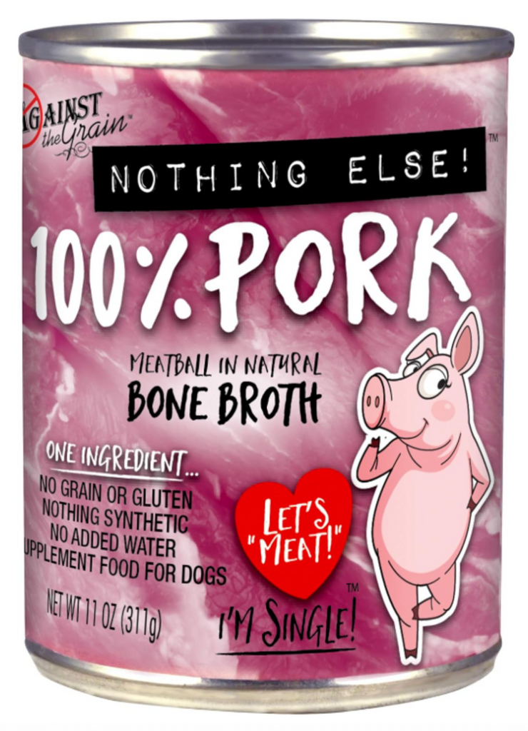 Against the Grain Nothing Else Grain Free One Ingredient 100% Pork Canned Dog Food
