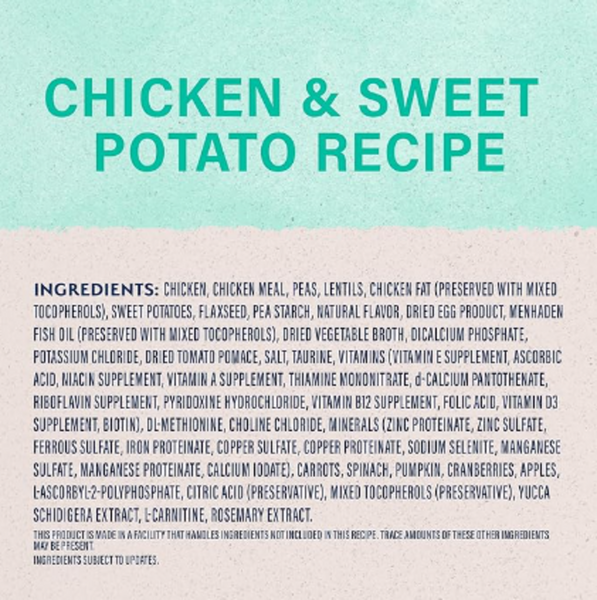 Natural Balance Original Ultra Grain Free Dry Dog Food, Chicken & Sweet Potato Recipe