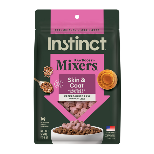 Instinct Raw Boost Mixers Grain Free Freeze Dried Skin & Coat Dog Food Topper