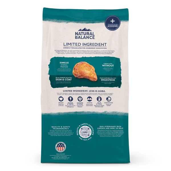 Natural Balance Limited Ingredient Chicken & Brown Rice Recipe Dry Dog Food