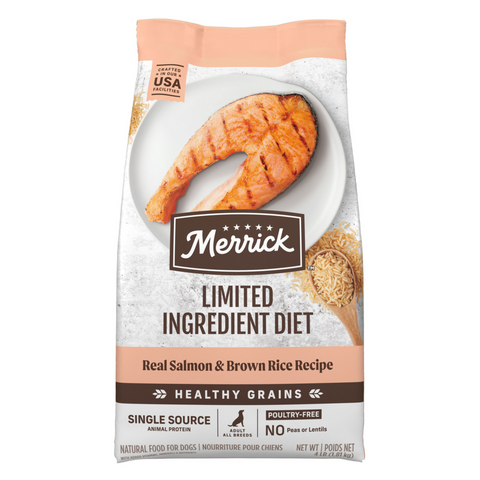 Merrick Limited Ingredient Diet Dry Dog Food Real Salmon & Brown Rice Recipe with Healthy Grains