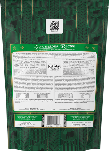 Fromm Four Star Zealambder Recipe Dry Dog Food