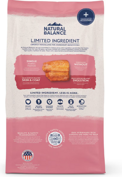 Natural Balance Limited Ingredient Dry Dog Food, Salmon & Brown Rice Recipe