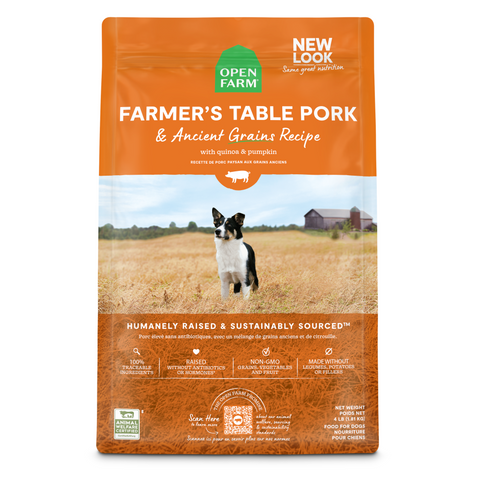 Open Farm Farmer's Table Pork and Ancient Grains Dry Dog Food