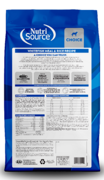 NutriSource Choice Whitefish Meal & Rice Recipe Dry Dog Food