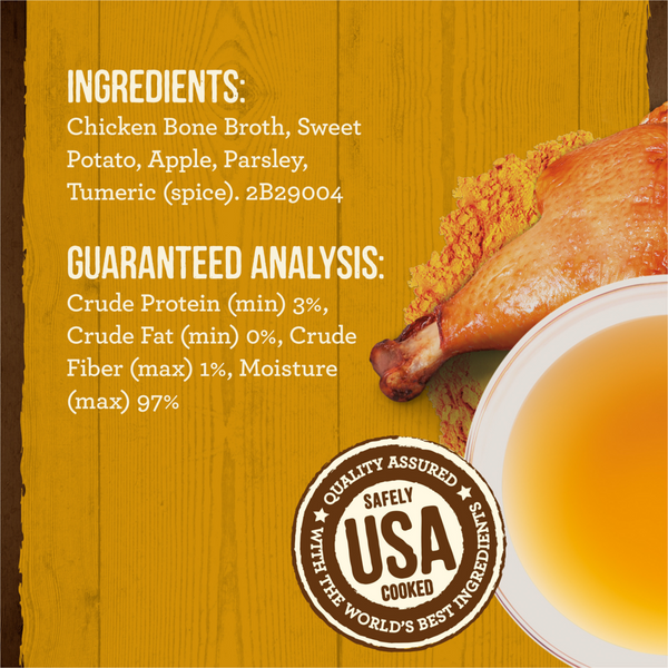 Merrick Grain Free Chicken Bone Broth Wet Dog Food Topper