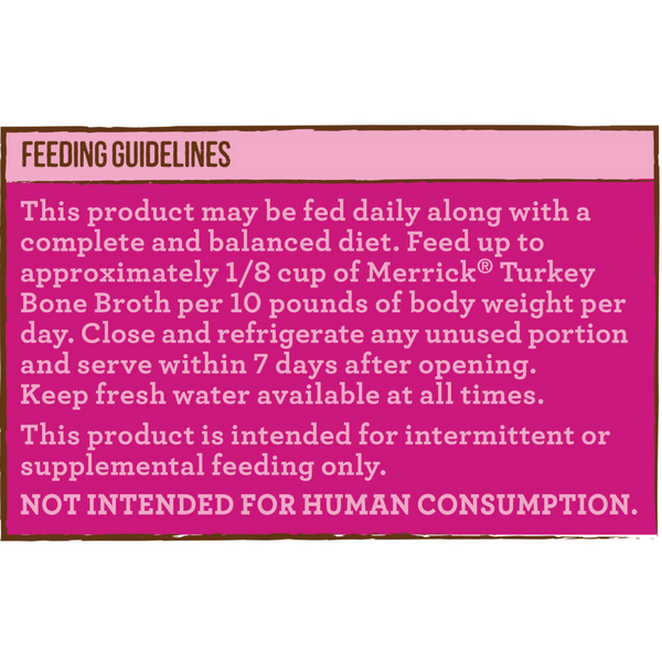 Merrick Turkey Bone Broth Wet Dog Food Topper