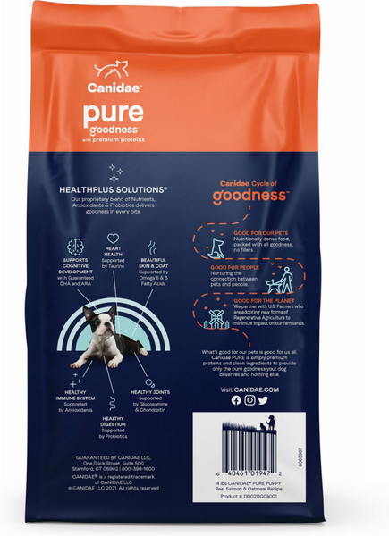 Canidae Pure Farm To Bowl Puppy Wild-Caught Salmon & Oatmeal Recipe Dog Food