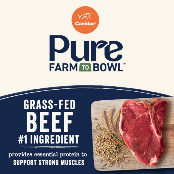Canidae Pure Farm To Bowl Grass-Fed Beef & Barley Recipe Dog Food