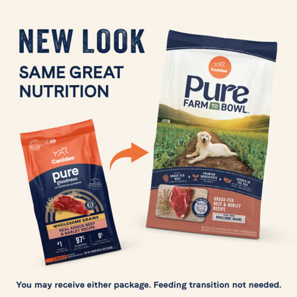 Canidae Pure Farm To Bowl Grass-Fed Beef & Barley Recipe Dog Food