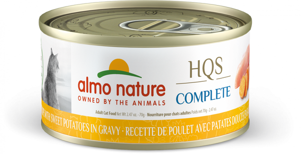 Almo Nature HQS Complete Cat Grain Free Chicken with Sweet Potatoes In Gravy Canned Cat Food