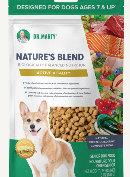 Dr. Marty Nature's Blend for Active Vitality Seniors Freeze Dried Raw Dog Food