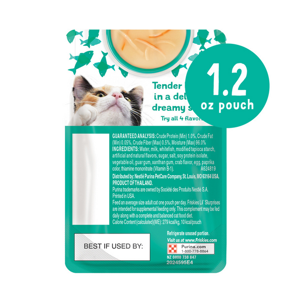 Friskies Lil Slurprises With Surimi Whitefish Cat Food Compliment