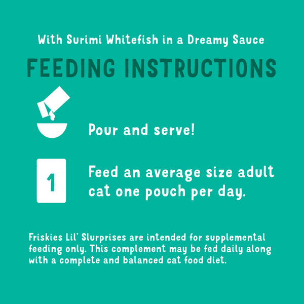 Friskies Lil Slurprises With Surimi Whitefish Cat Food Compliment
