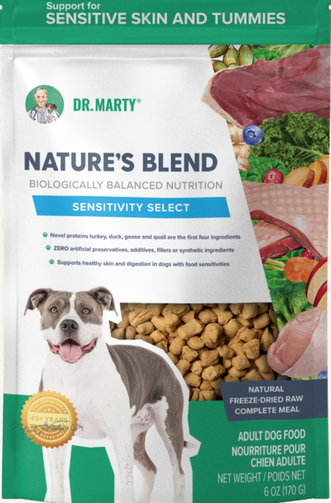 Dr. Marty Nature's Blend Sensitivity Select Freeze Dried Raw Dog Food