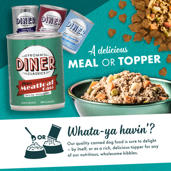 Fromm Diner Classics Milo's Meatloaf Pate Canned Dog Food