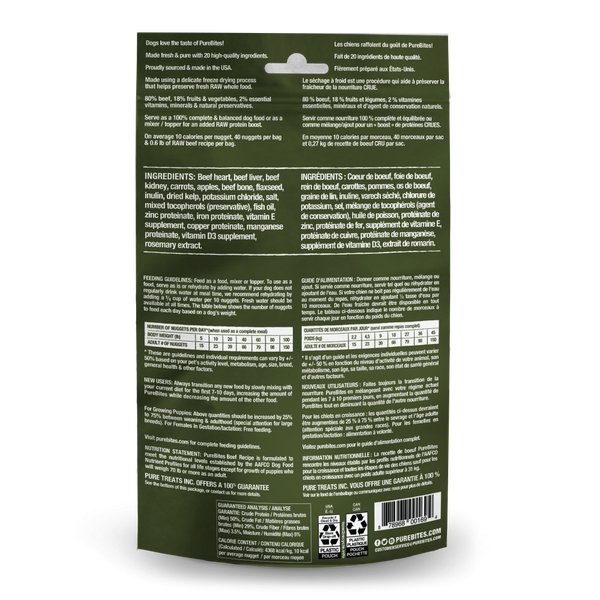 PureBites Beef Recipe Dog Food/Topper