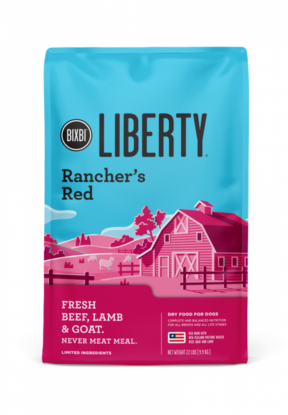 Bixbi Liberty Ranchers Red Recipe Grain Inclusive Kibble Dog Food