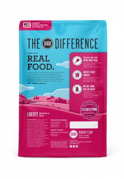 Bixbi Liberty Ranchers Red Recipe Grain Inclusive Kibble Dog Food