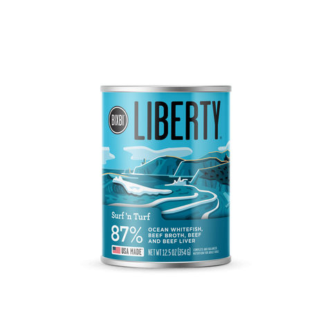 BIXBI LIBERTY Surf 'n Turf Canned Wet Dog Food