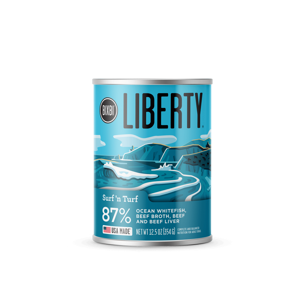 Bixbi Liberty Surf 'n Turf Canned Wet Dog Food