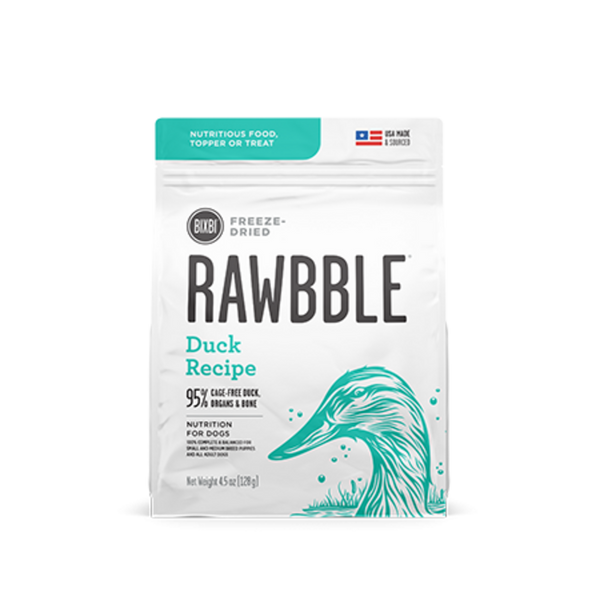 Bixbi Rawbble Freeze Dried Duck Dog Food