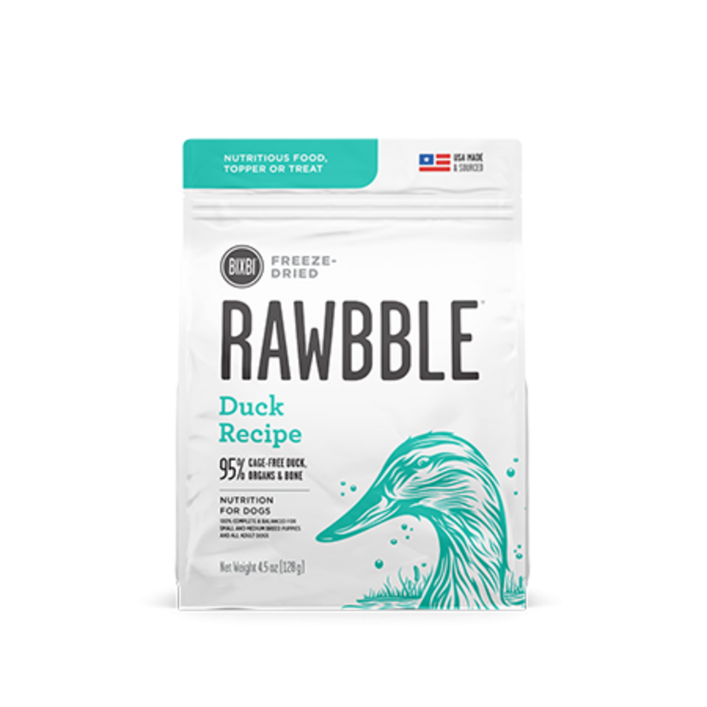 Bixbi Rawbble Freeze Dried Duck Dog Food
